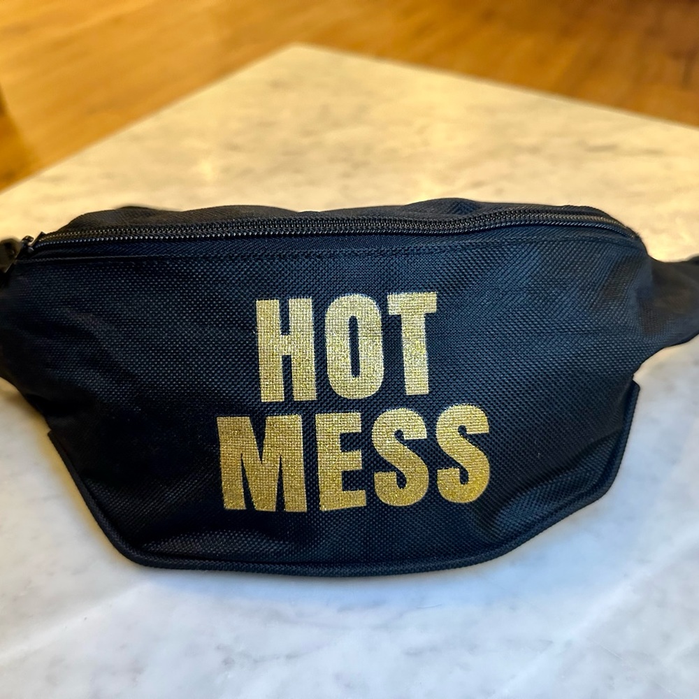 Bachelorette Black Gold Hot Mess Fanny Pack (Belt Bag)